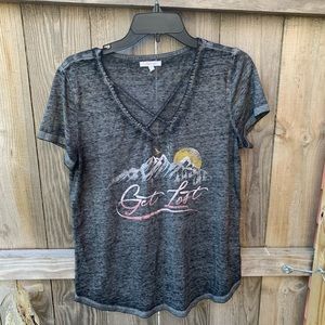 Maurices Get Lost Strappy Neck Graphic Tee